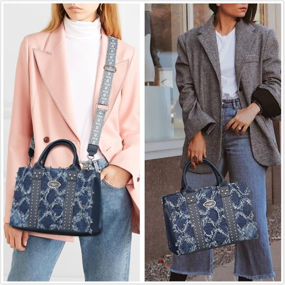 Versatile 3-Piece Handbag Set with Chic Stud Accents - Perfect Gift Idea - Picture 3 of 6